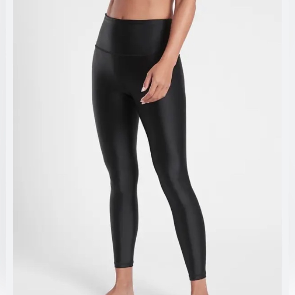 black athleta elation shine tight size medium